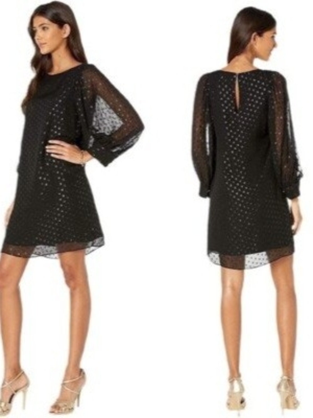 Lilly Pulitzer Maisel Silk Dress, size 0 (Originally $248) Black Onyx Metallic